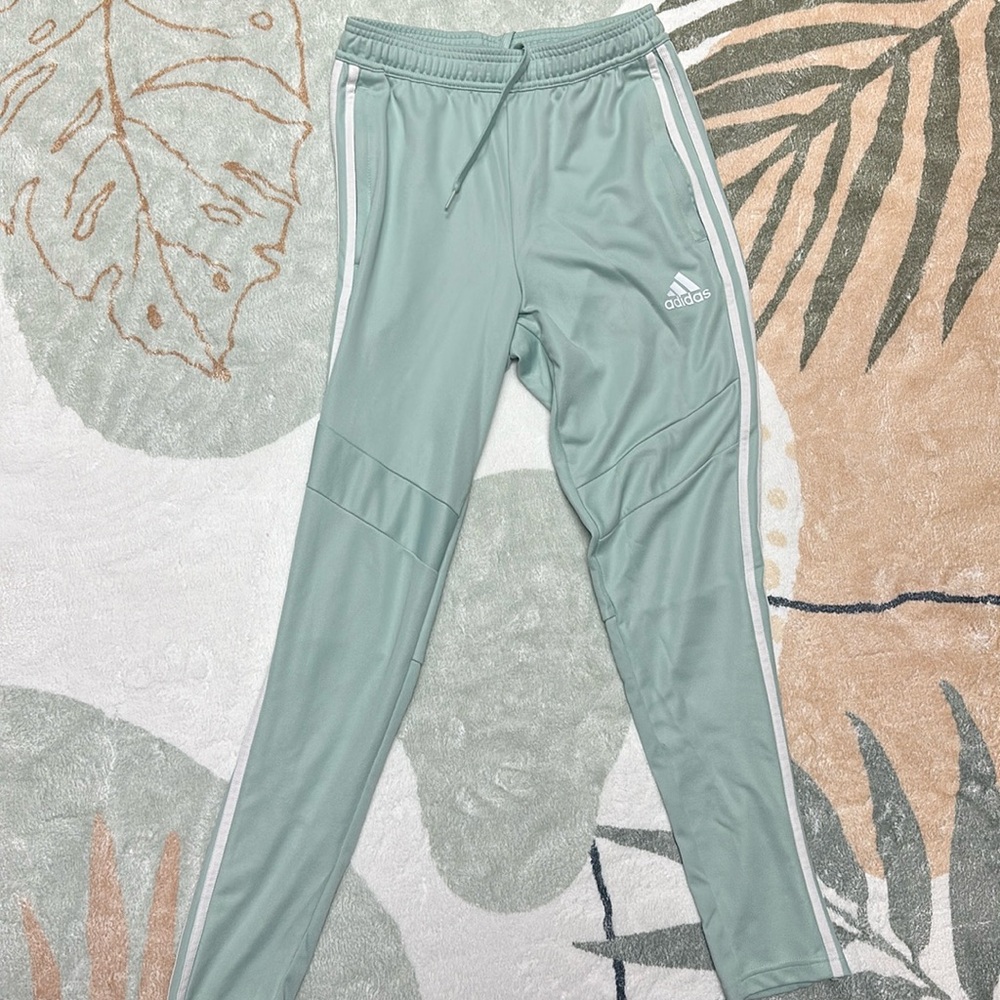 Adidas light teal track suit pant